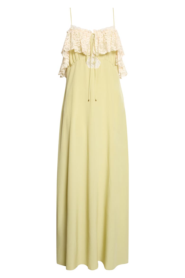 Boho Silk Crêpe de Chine Maxi Dress, Alternate, color, DUSTY GREEN