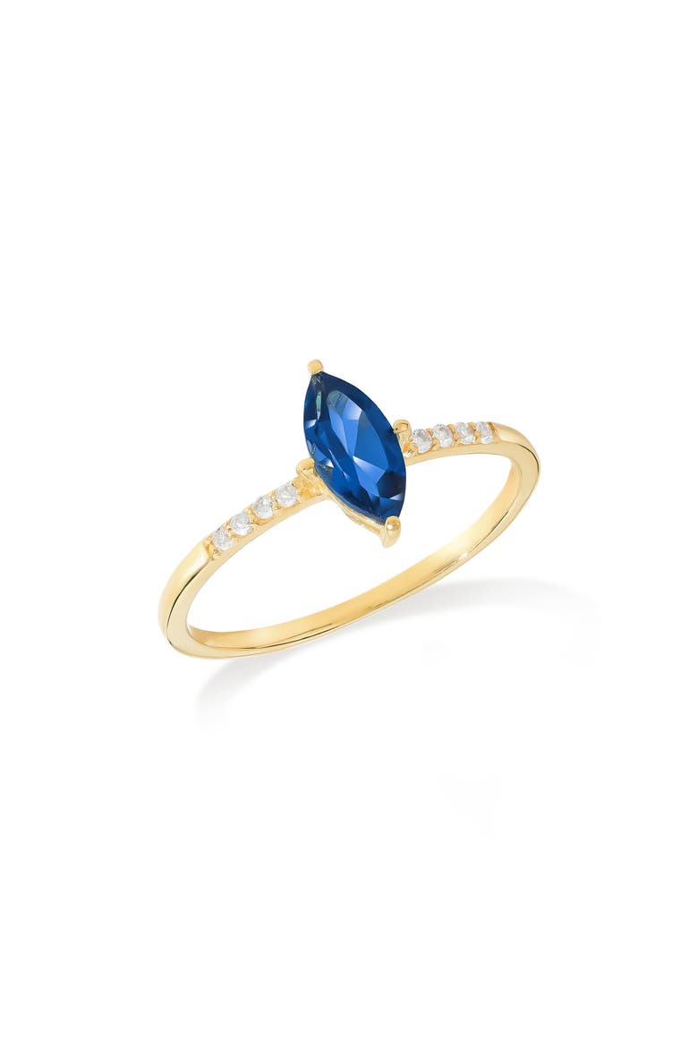 Marquis Gemstone Ring, Main, color, DARK BLUE