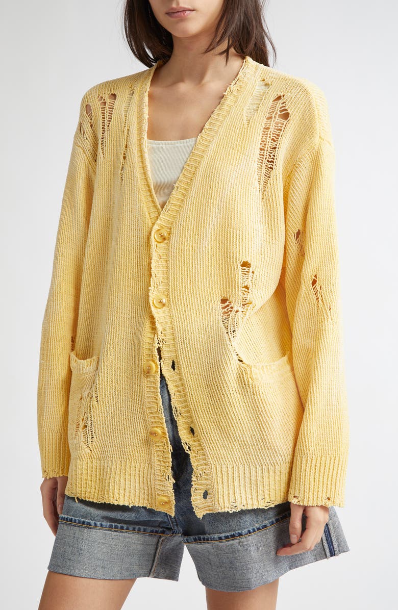 R13 Ripped Cardigan, Alternate, color, 