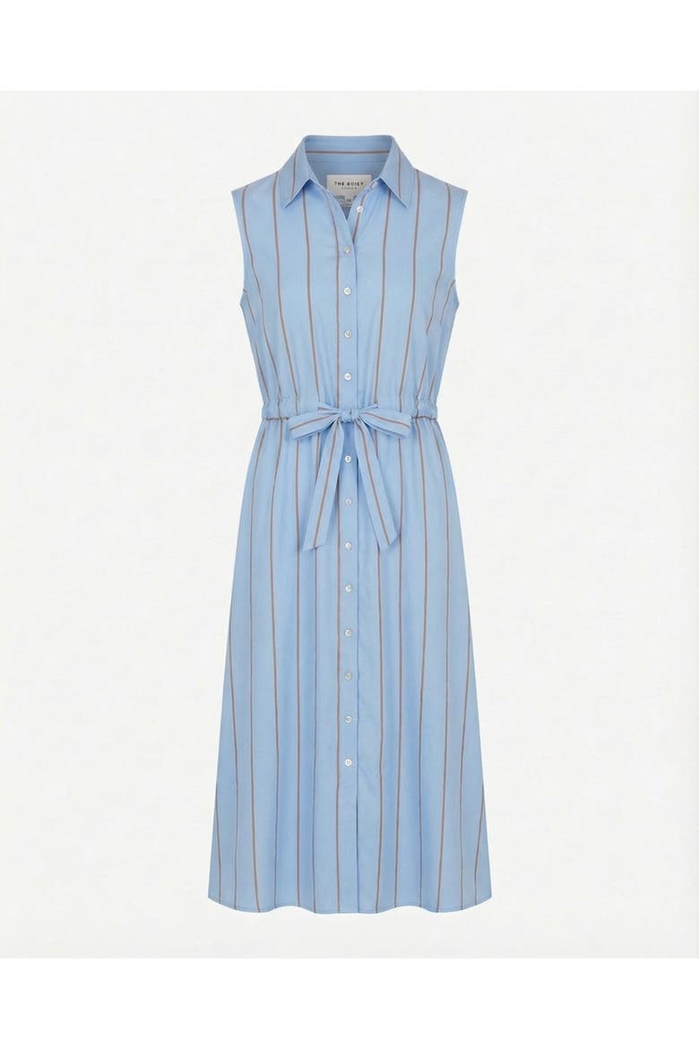 The Sleeveless Midi Dress, Main, color, Light Blue/Taupe