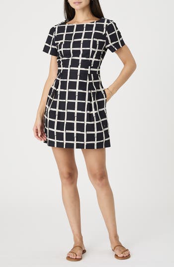 Funnel Neck Cotton Minidress