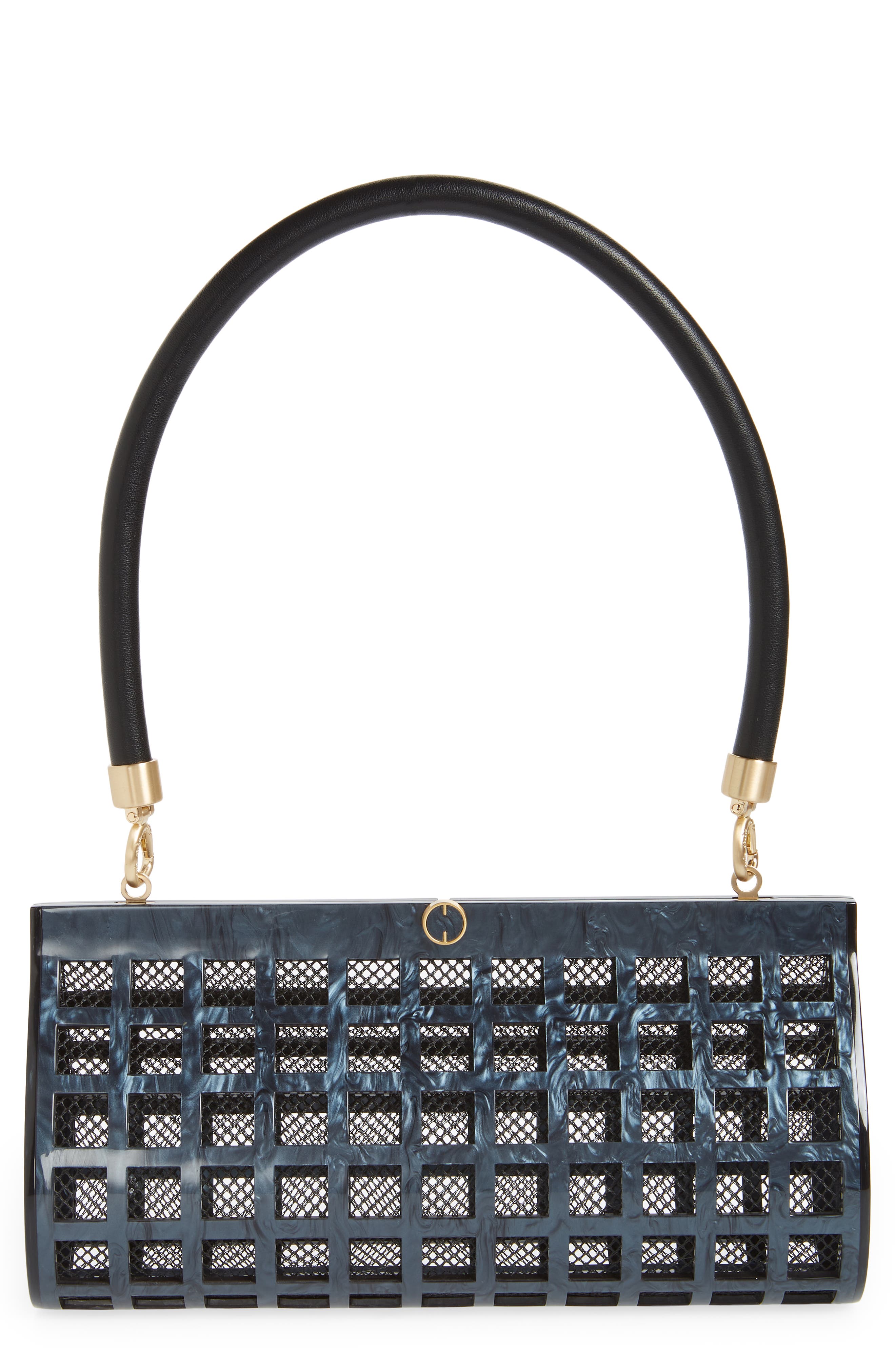 Cult Gaia Alana Grid & Mesh Handbag, Main, color, 