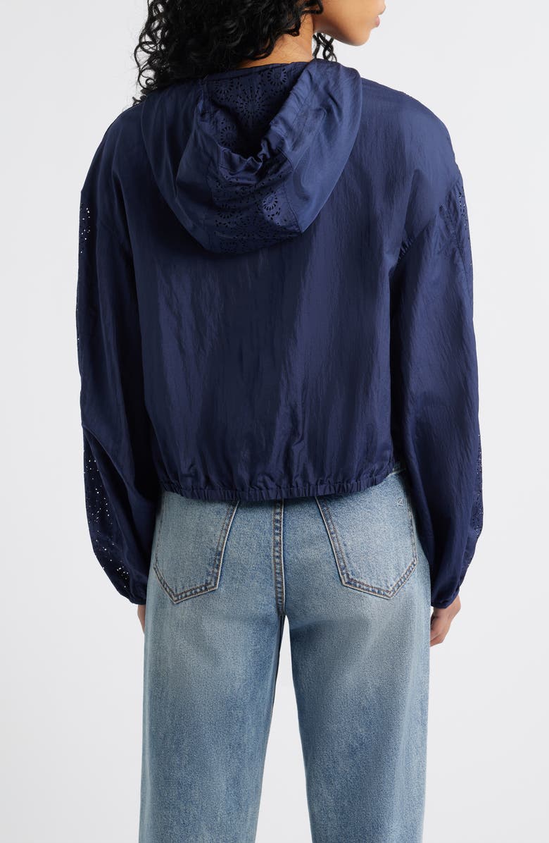 UGG<sup>®</sup> Chiara Hooded Nylon Jacket, Alternate, color, Navy