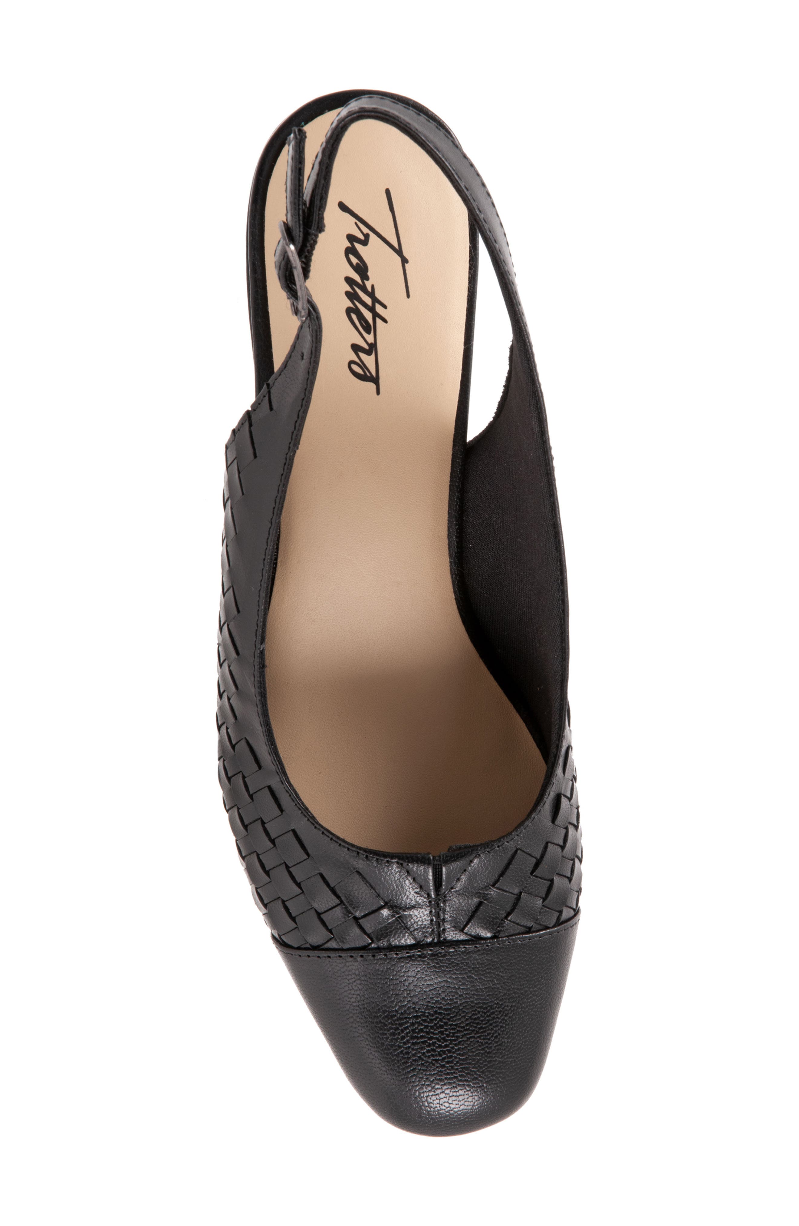 Trotters Dea Woven Slingback Pump, Alternate, color, Black