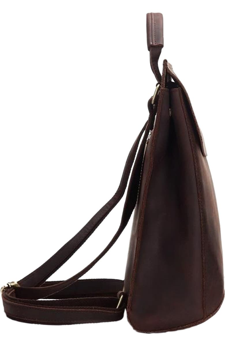 STEEL HORSE LEATHER The Gyda Backpack | Vintage Leather Travel Backpack, Alternate, color, Dark Brown
