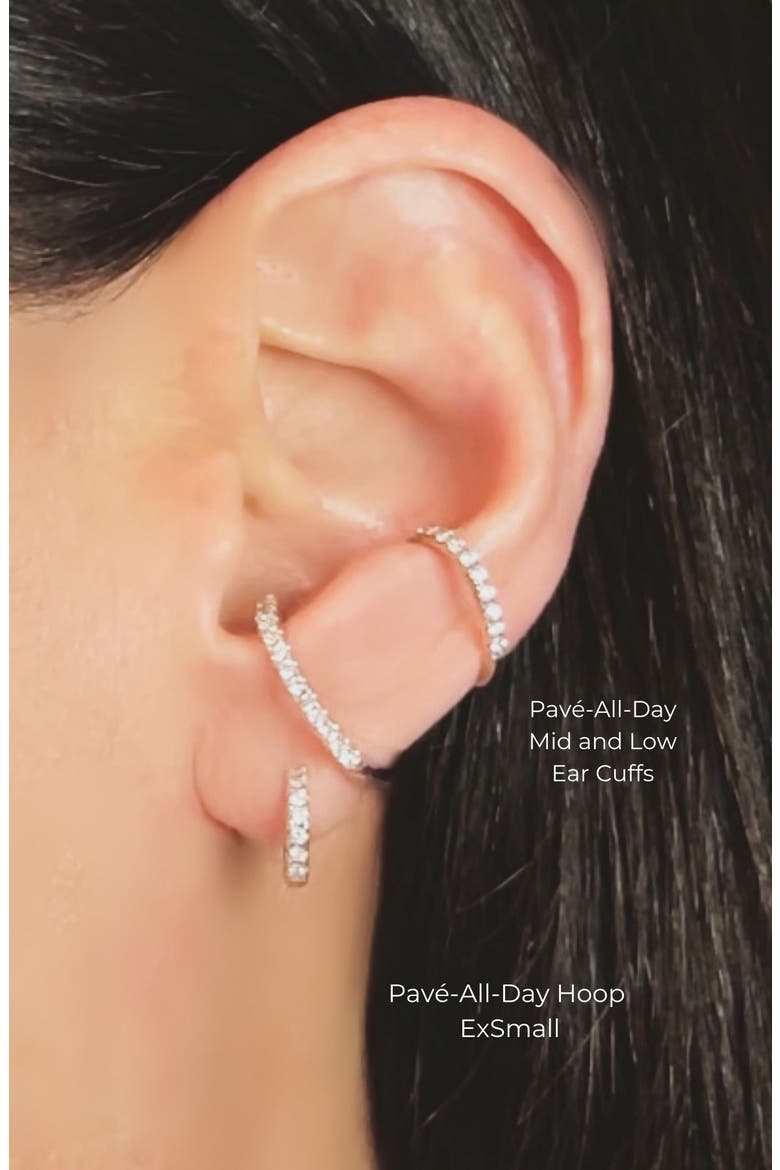 Pavé-All-Day Ear Cuff, Alternate, color, Yellow Gold