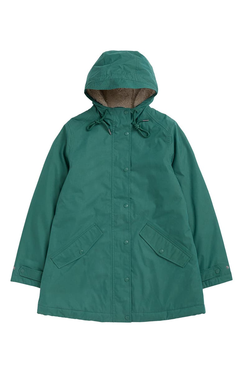 Seasalt Cornwall Porth Nanven Waterproof Organic Cotton Blend Raincoat, Alternate, color, Grove