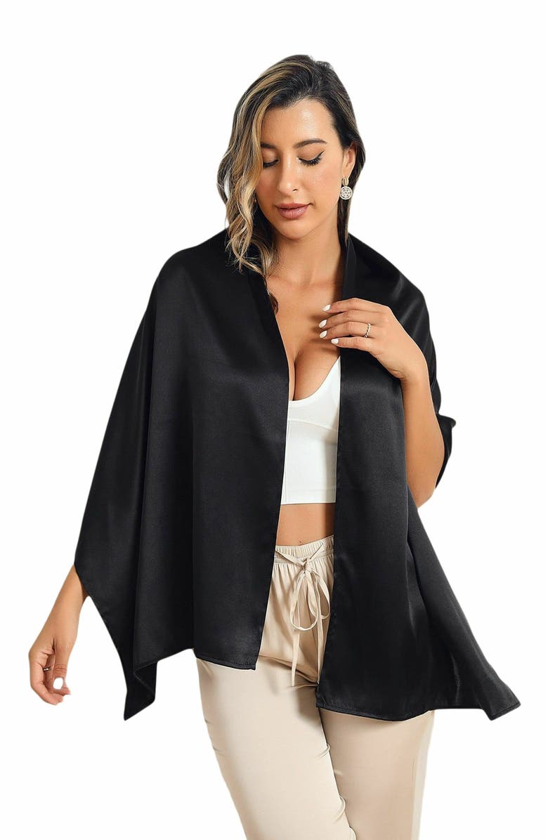 SILKSILKY Pure Silk Solid Color Rectangle Long Scarf/Shawl, Alternate, color, 