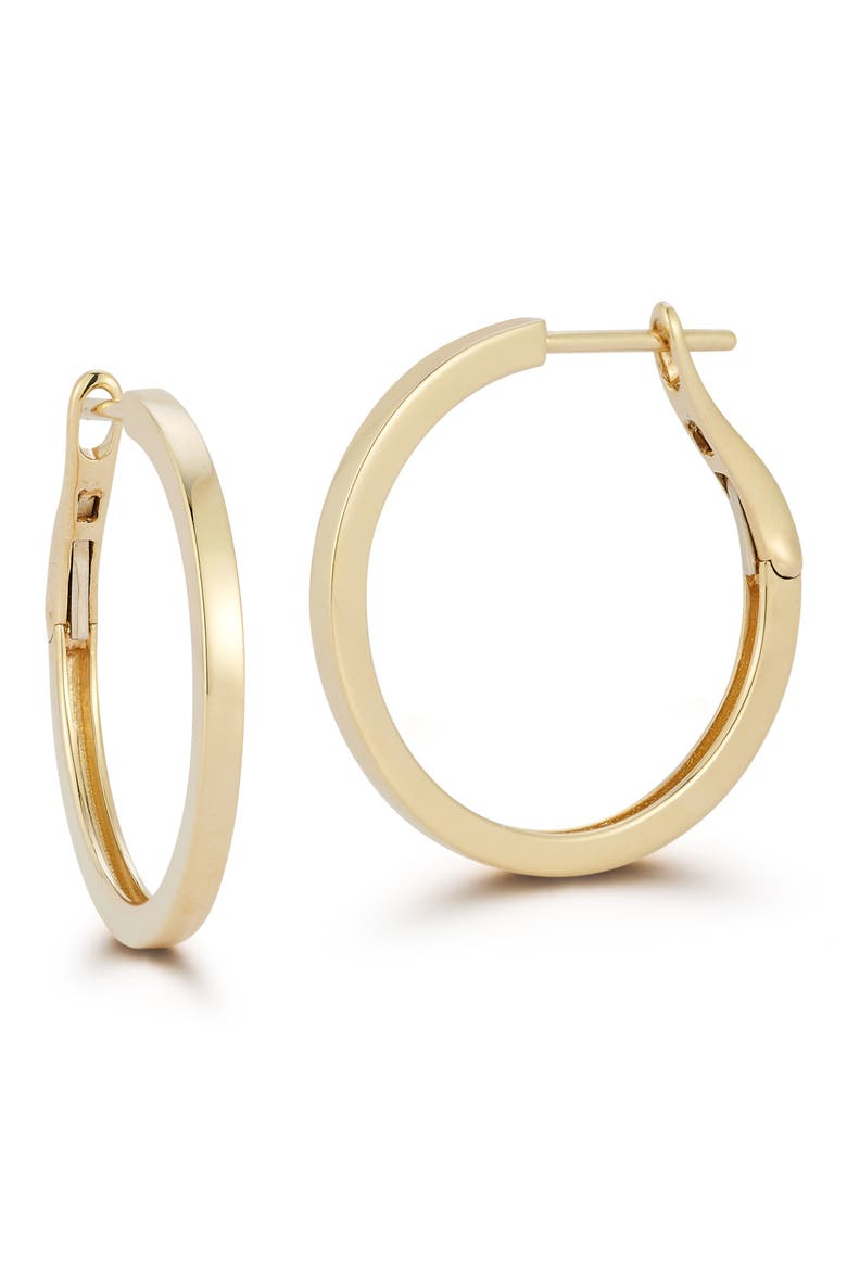 DRD Medium Hoop Earrings, Main, color, YELLOW GOLD