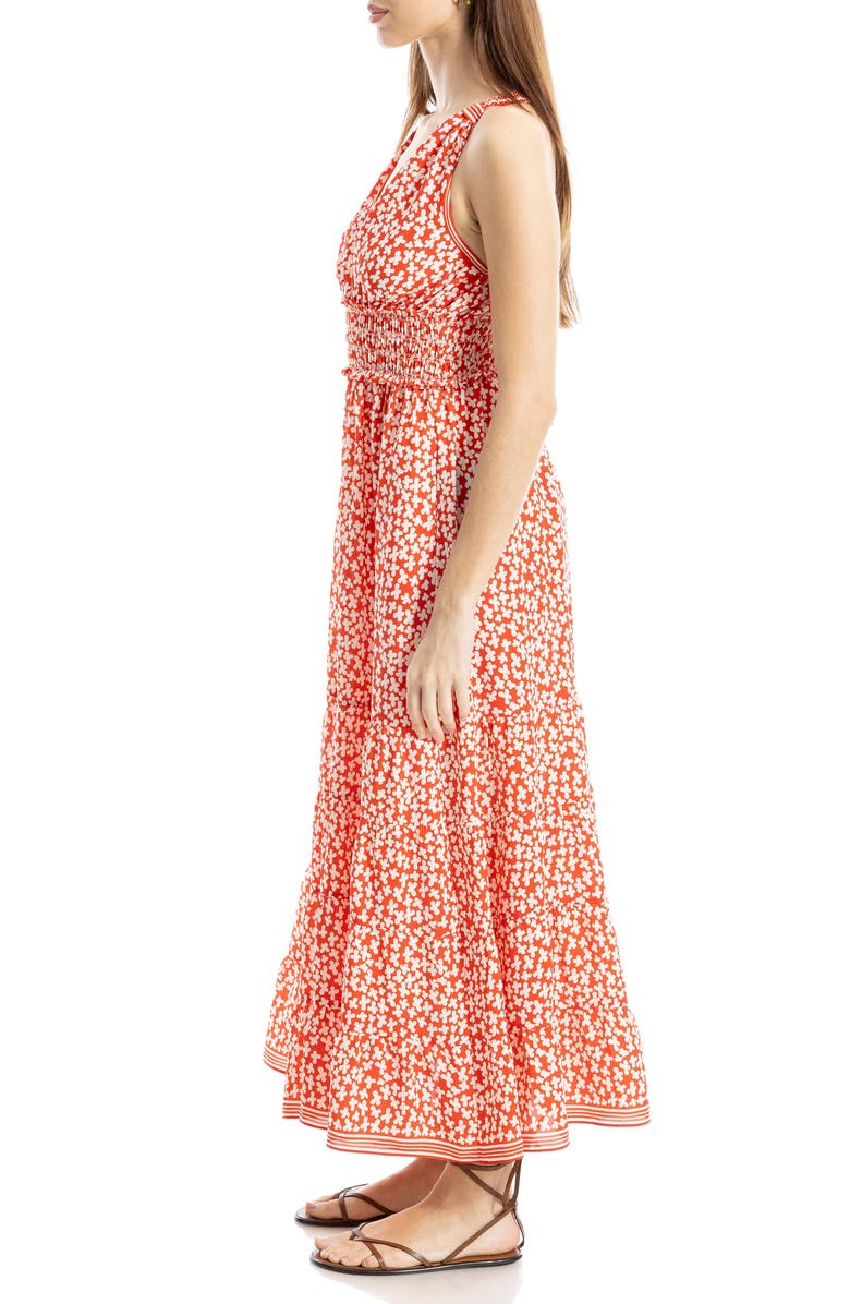 MAX STUDIO Print Sleeveless Maxi Sundress, Alternate, color, Red Blot Flowers