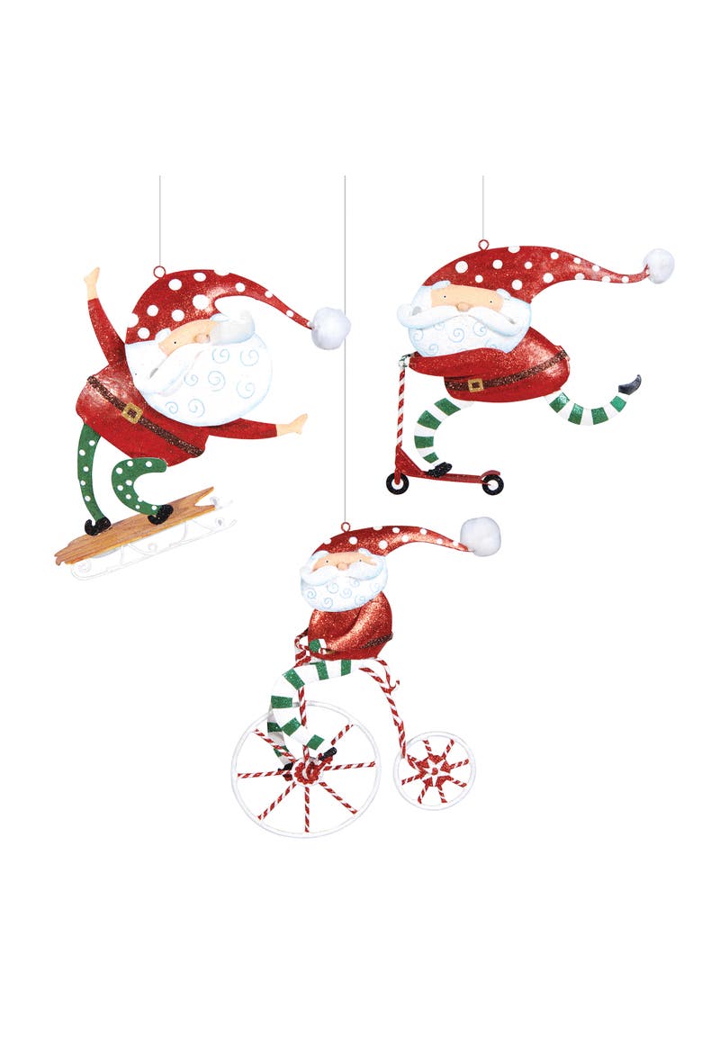 On The Go Santa Ornament A/3, Main, color, Red