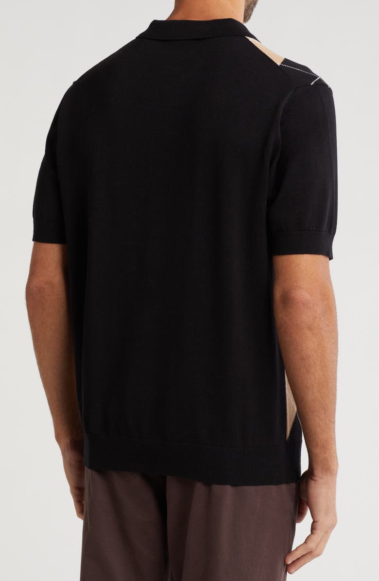 TRUTH Argyle Short Sleeve Sweater Polo, Alternate, color, 