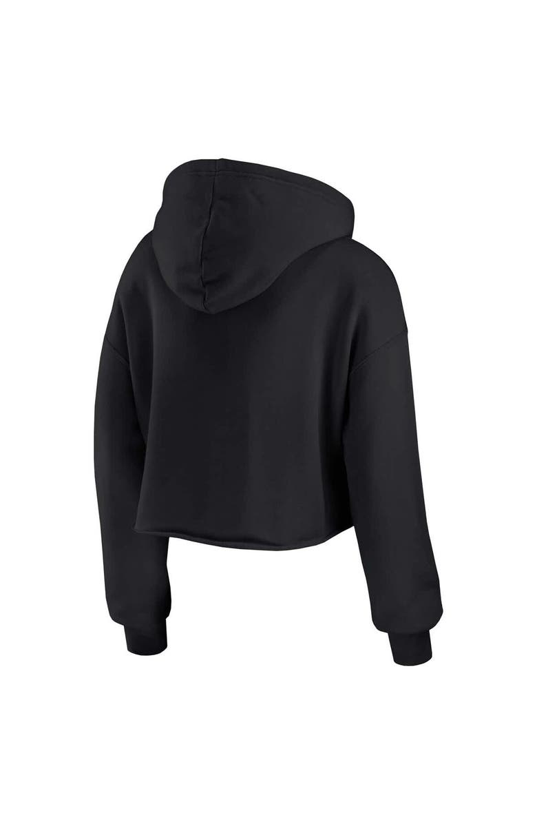 WEAR by Erin Andrews Women's WEAR by Erin Andrews Black Miami Dolphins Prime Cropped Pullover Hoodie, Alternate, color, Black