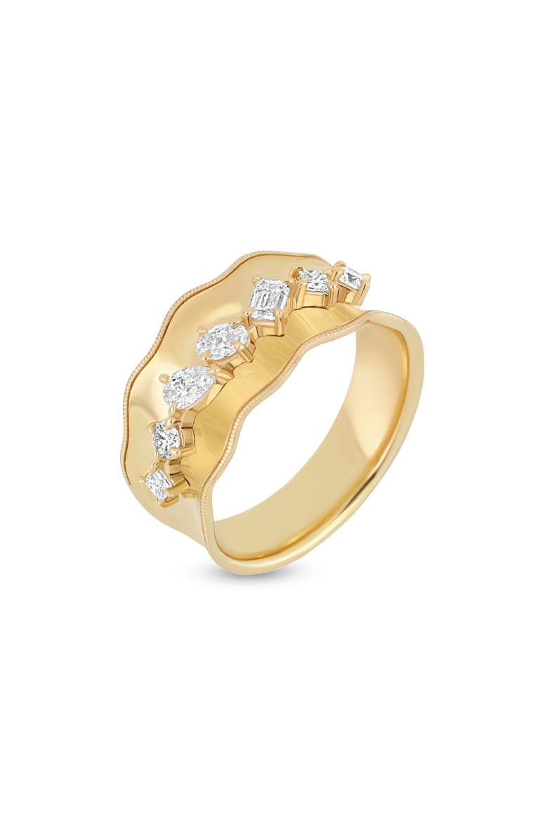 Kiera 18K Gold Diamond Wide Ring, Alternate, color, 18K YELLOW GOLD