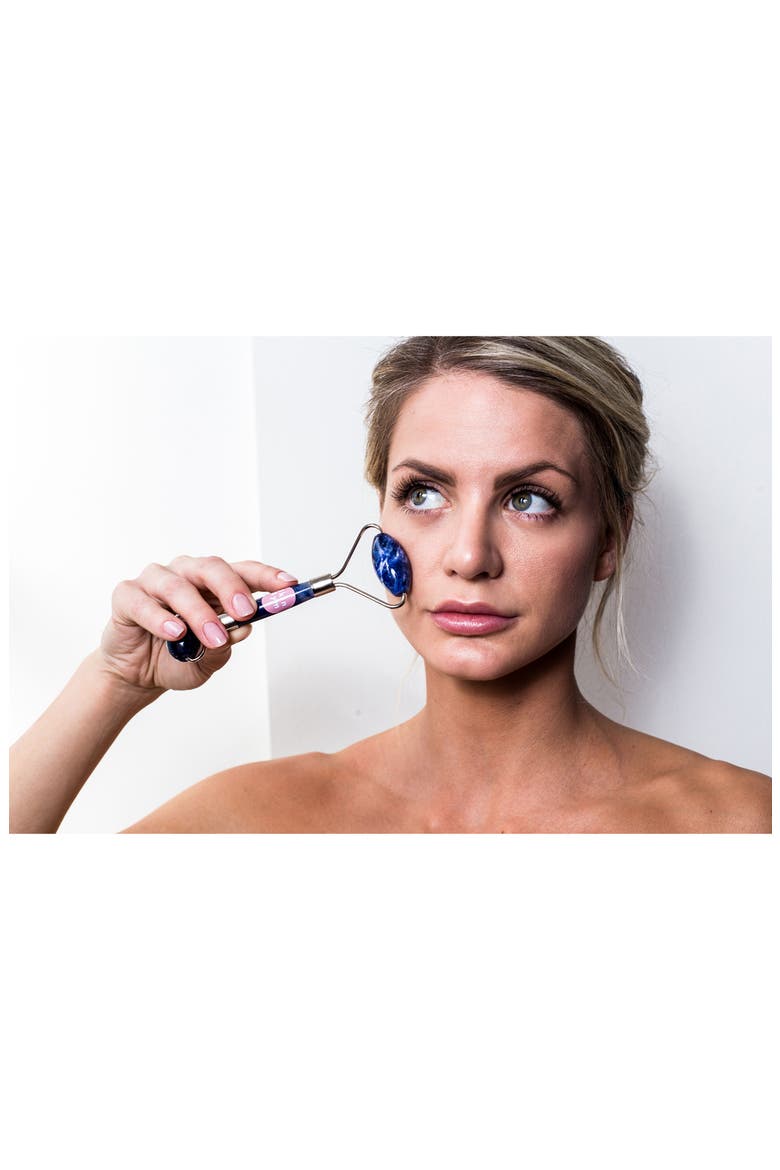 Blue Sodalite Face Roller, Alternate, color, BLUE SOLIDATE