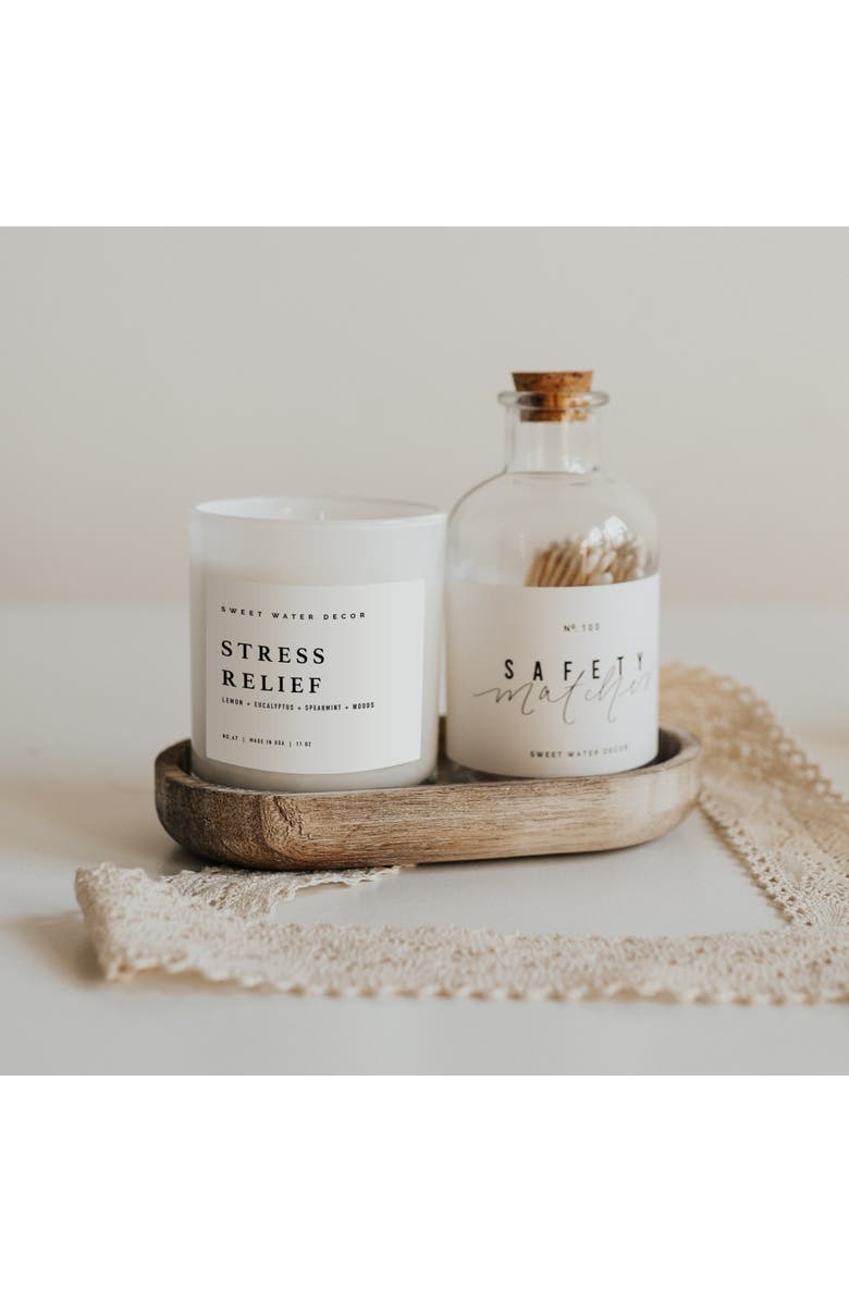 SWEET WATER DECOR 11oz White Jar Candle - Spa Scents, Alternate, color, Stress Relief