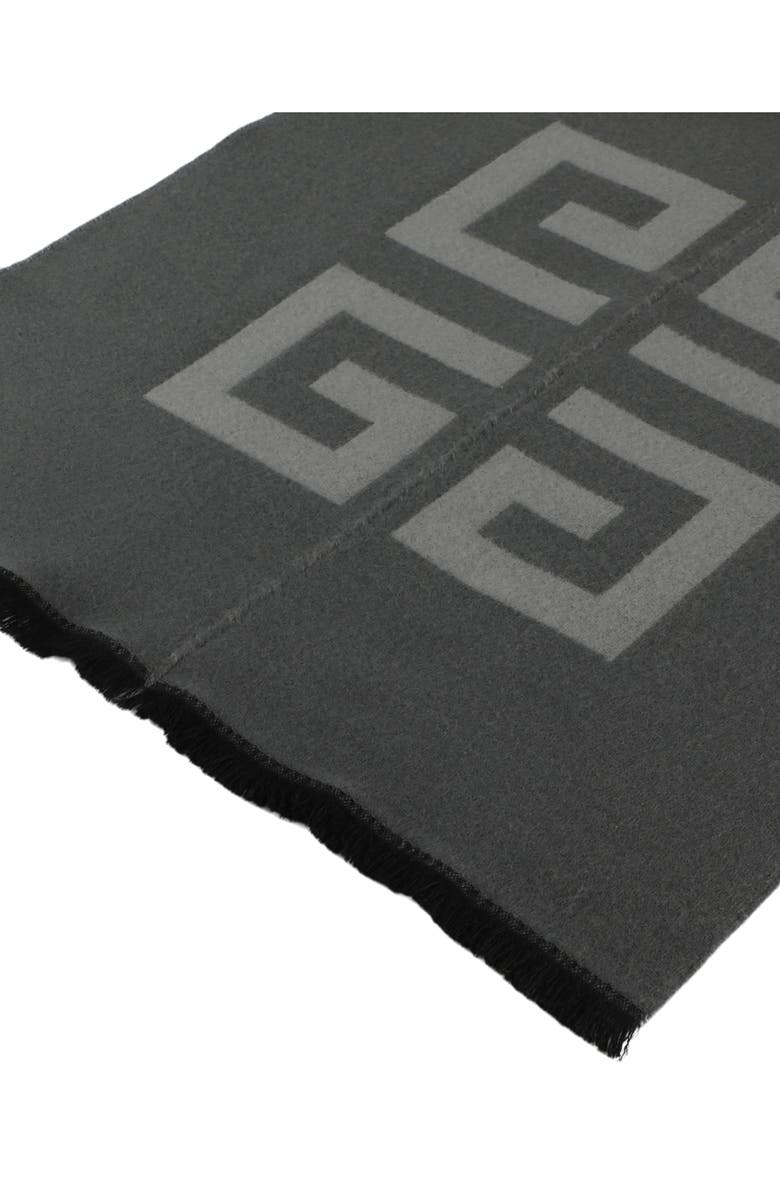 Givenchy Split Wool Oblong Scarf, Alternate, color, Grey