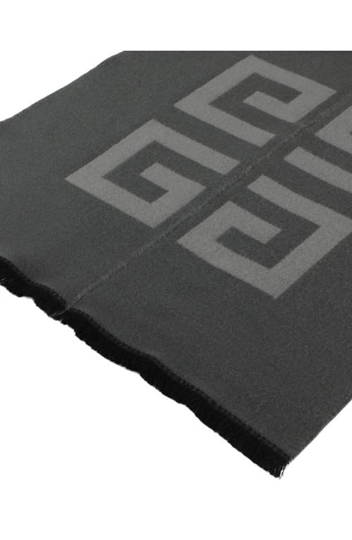 Givenchy Split Oblong Scarf Man Scarf Grey Size - Wool In Grey