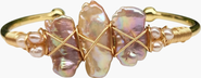 Humanist Beauty Gemstone Wire-Wrapped Bracelet