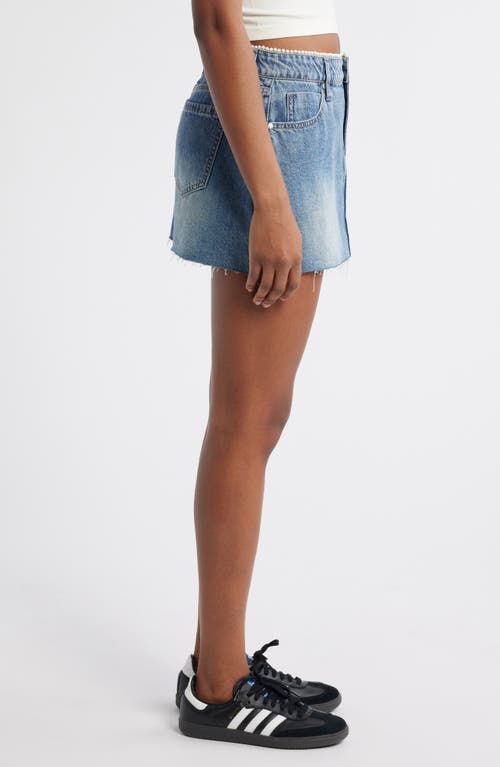 PTCL PTCL FAUX PEARL TRIM DENIM MINISKIRT