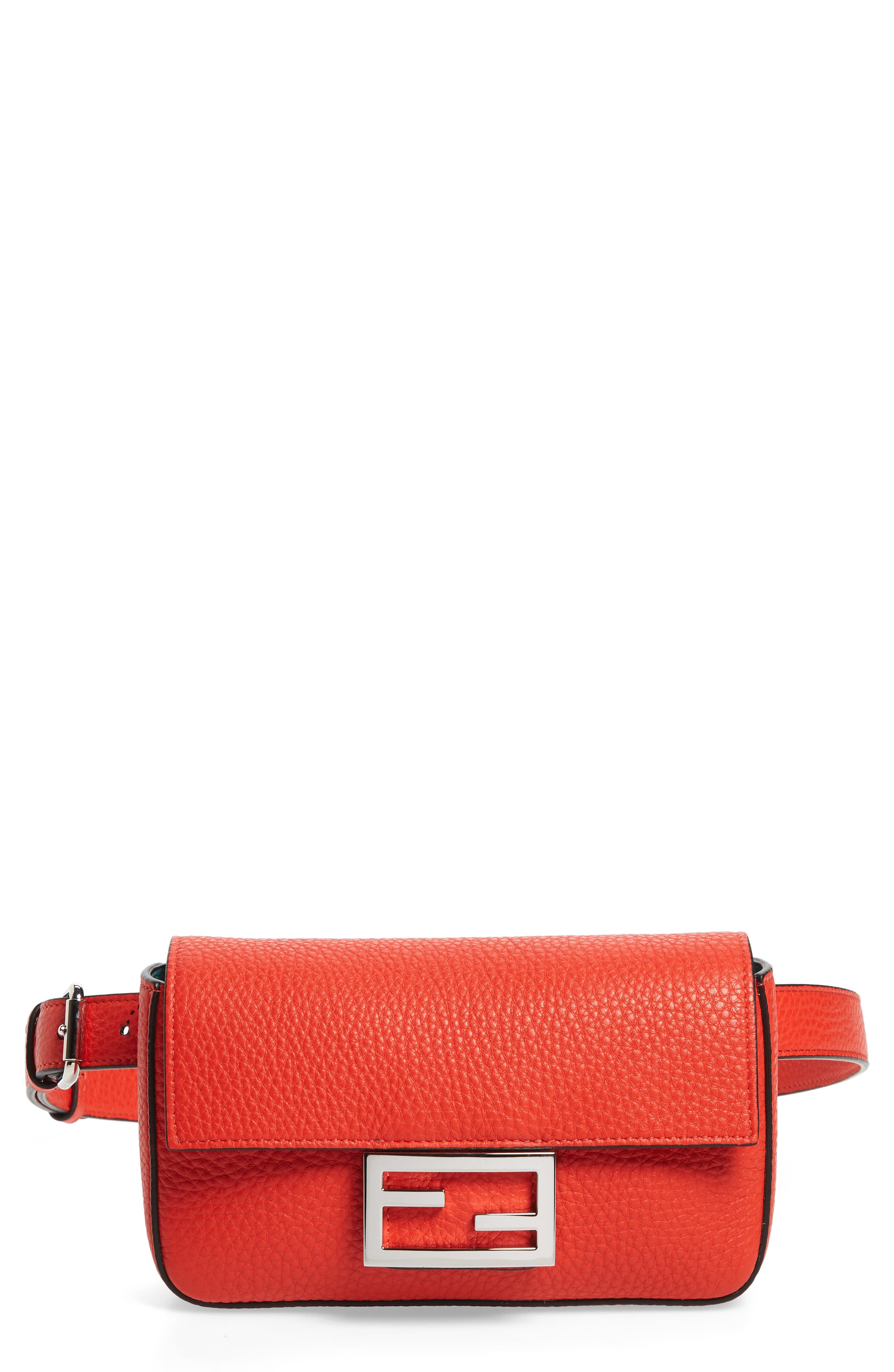 Fendi Leather Belt Bag, Main, color, 