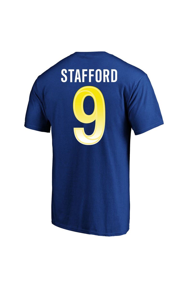 FANATICS Men's Fanatics Branded Matthew Stafford Royal Los Angeles Rams Super Bowl LVI Big & Tall Name & Number T-Shirt, Alternate, color,