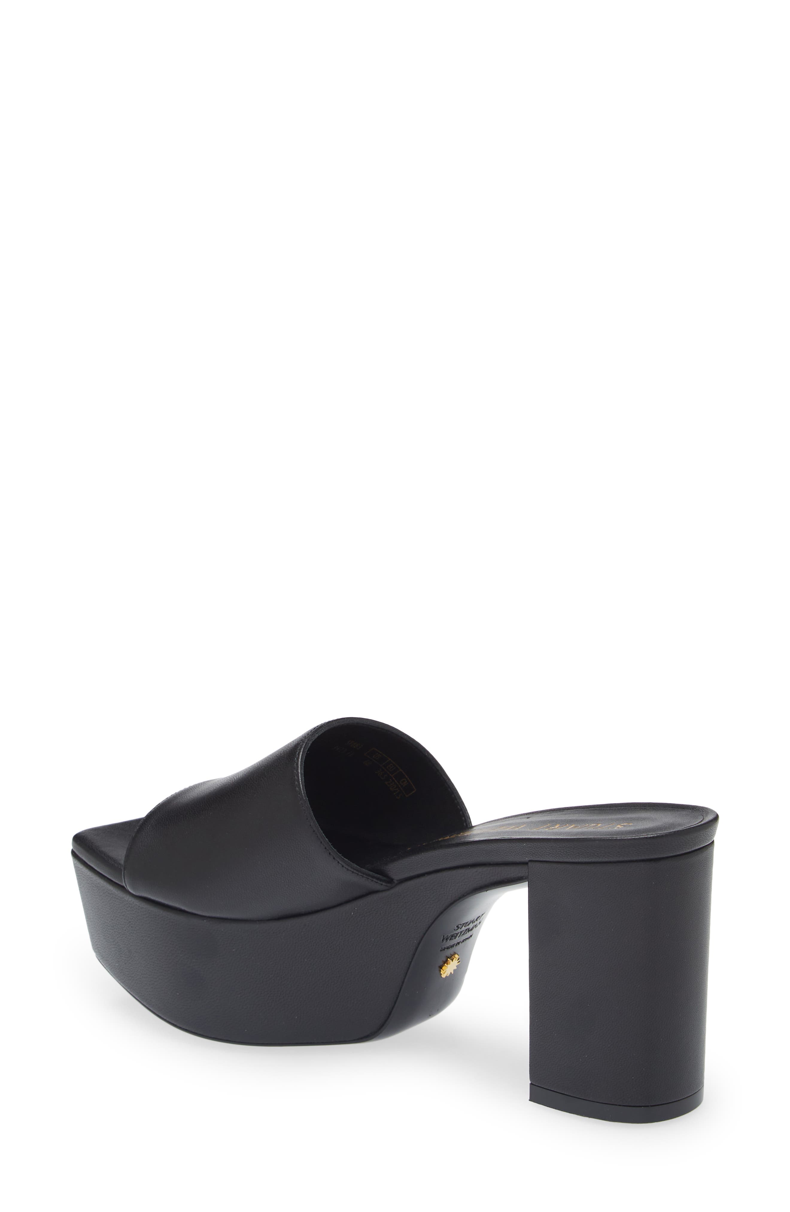 Stuart Weitzman Squarehigh Platform 95 Slide Sandal, Alternate, color, 