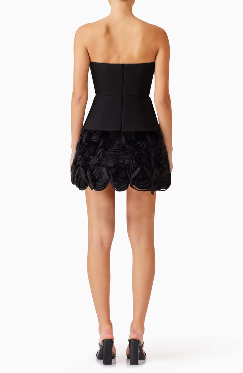 Elliatt Selena Strapless Minidress, Alternate, color, Black