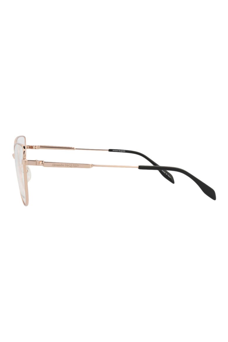 55mm Cat Eye Optical Glasses, Alternate, color, GOLD GOLD TRANSPARENT