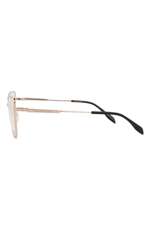Alexander Mcqueen Mcqueen 55mm Cat Eye Optical Glasses In Gold
