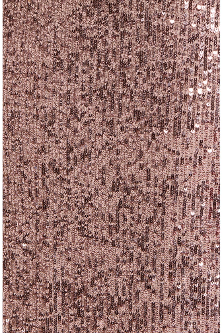Sequin Drape Back Long Sleeve Dress, Alternate, color, MAUVE