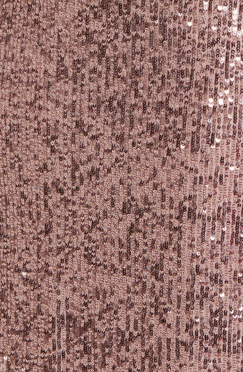 Vince Camuto Sequin Drape Back Long Sleeve Dress, Alternate, color, 