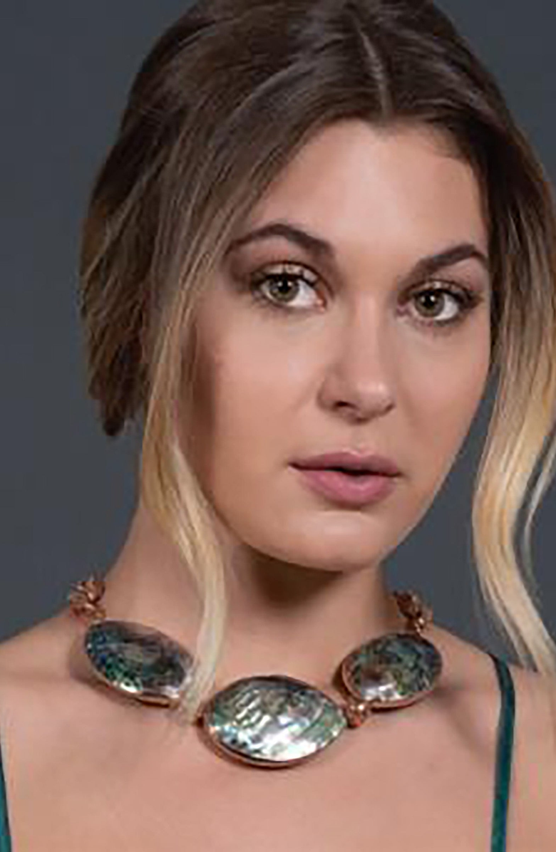 Samantha Siu - New York Under the Sea Necklace, Alternate, color, Abalone Shell