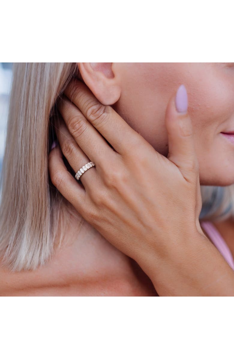 Julianna B. 4 1/5ct D.E.W. Moissanite Oval Eternity Ring, Alternate, color, Sterling Silver