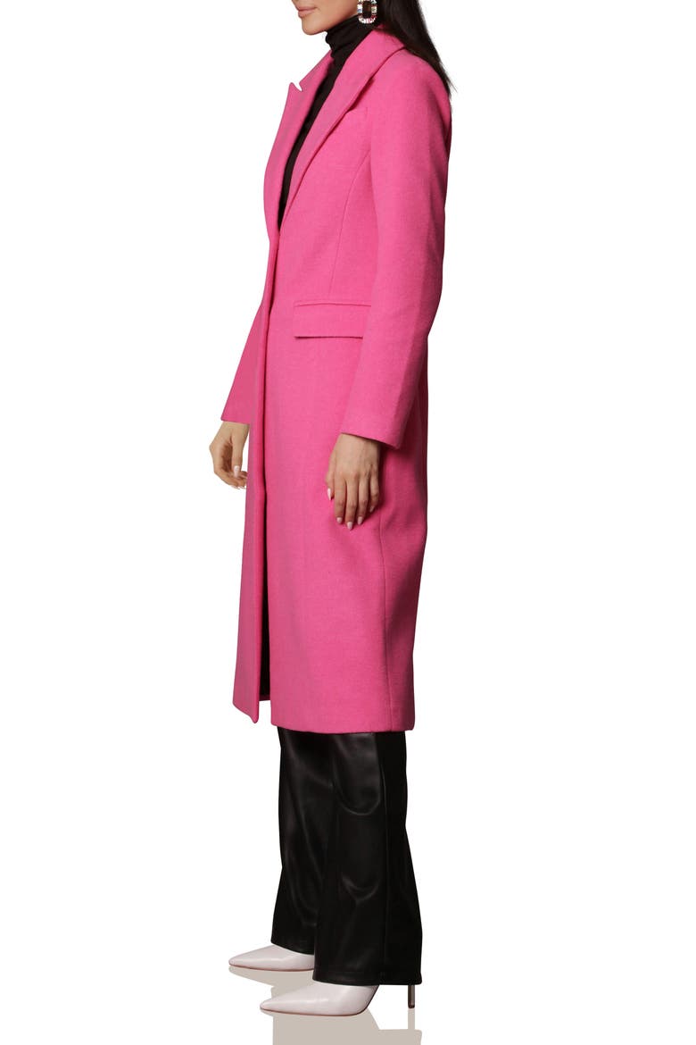 Longline Coat, Alternate, color, FUSCHIA