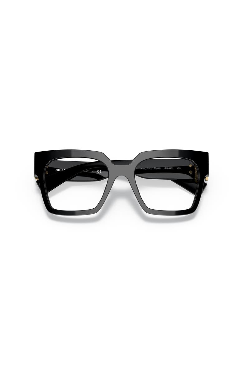 Miu Miu 52mm Square optical glasses, Alternate, color, Black