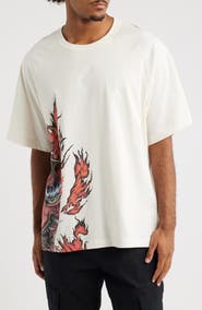 Y-3 Graphic Short Sleeve Cotton T-Shirt