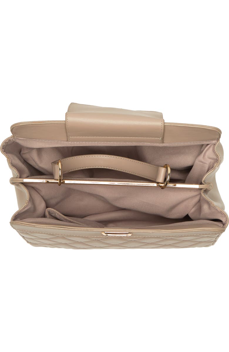 Badgley Mischka Collection Diamond Quilted Tote Bag, Alternate, color, Taupe
