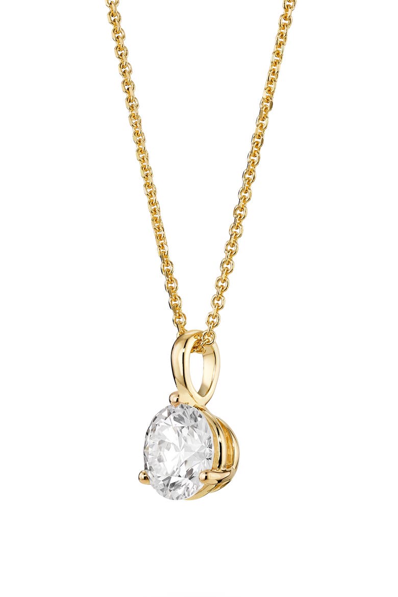 Lab-Grown Diamond Bale Pendant Necklace, Alternate, color, 1.0ctw GOLD