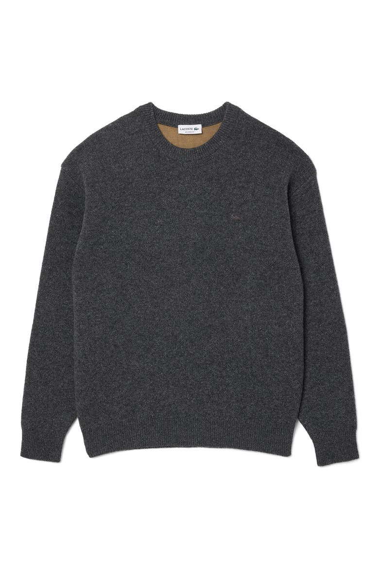 Relaxed Fit Double Face Cotton & Wool Blend Sweater, Alternate, color, IBV AGATHE CHINE/VIE