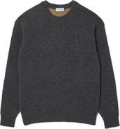 Lacoste Relaxed Fit Double Face Cotton & Wool Blend Sweater
