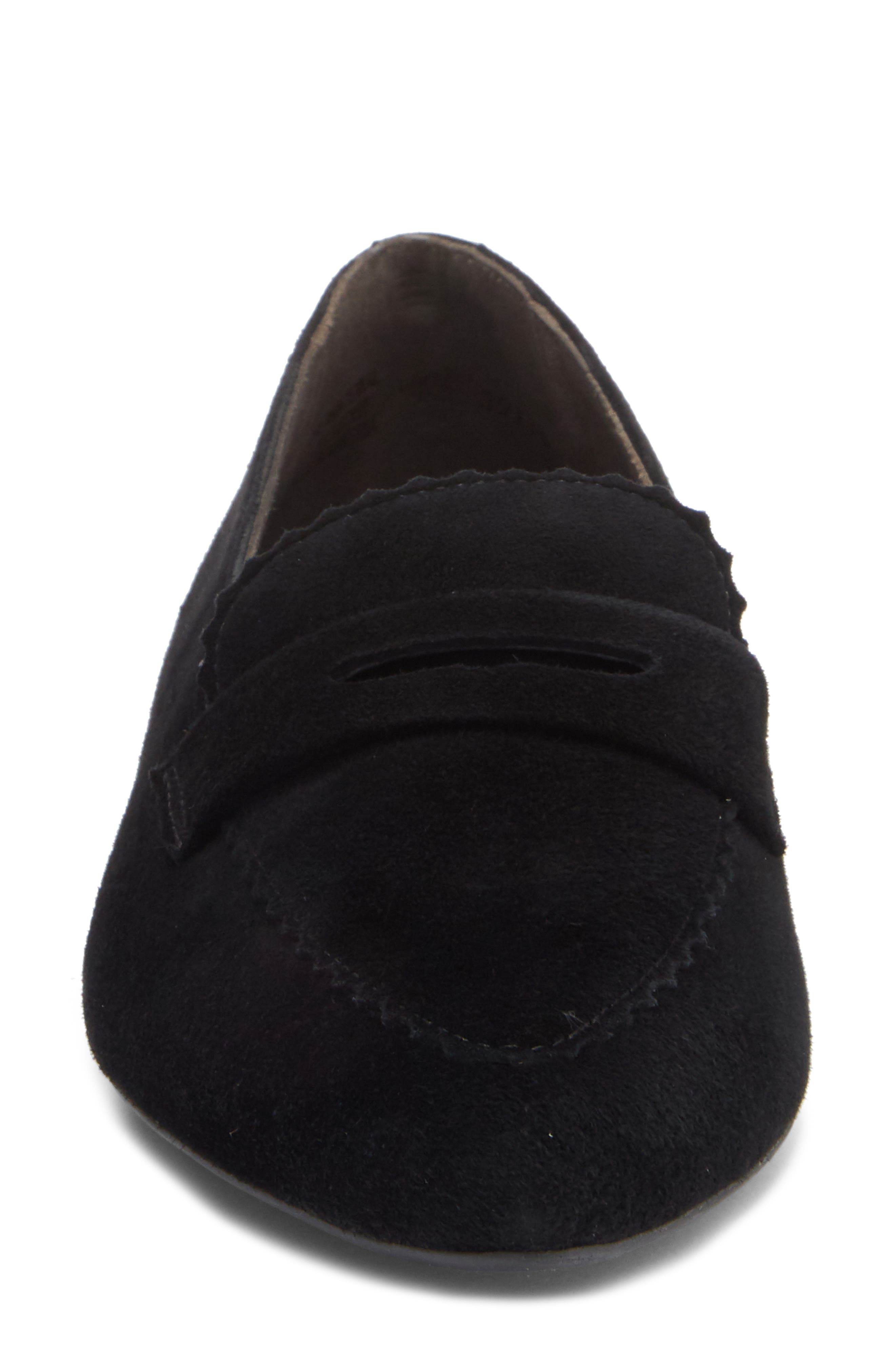 Paul Green Penny Loafer, Alternate, color, Black Suede