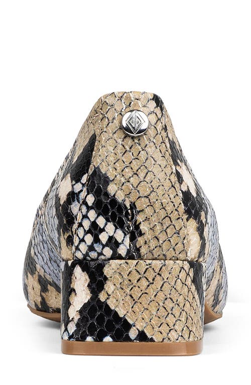 DONALD PLINER DONALD PLINER SNAKESKIN PRINT MID HEEL PUMP