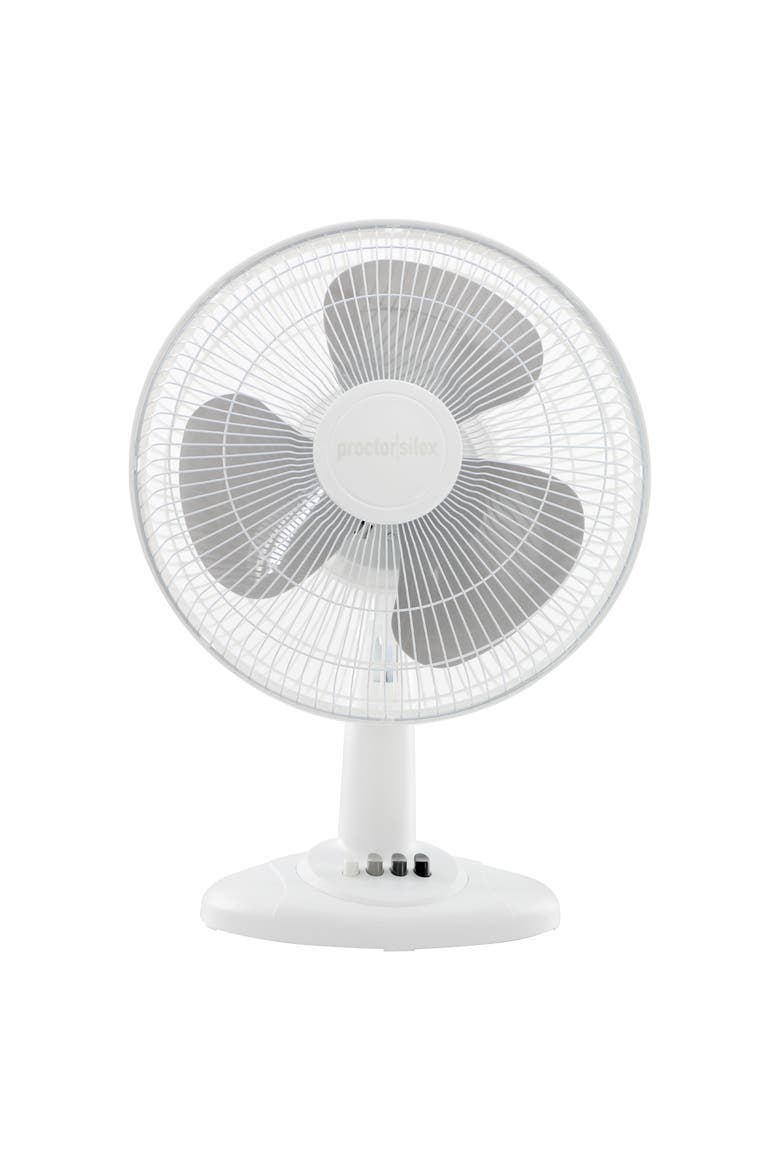 12 Inch 40w Oscillating Table Fan in White, Main, color, White