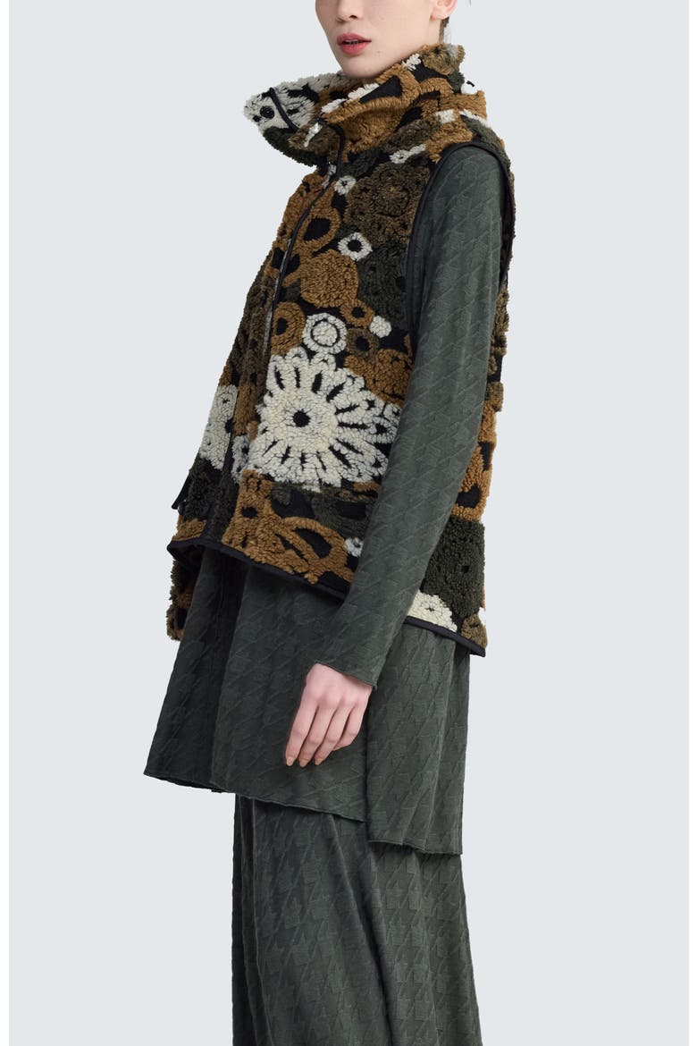 Eira Textured Vest, Alternate, color, Olive