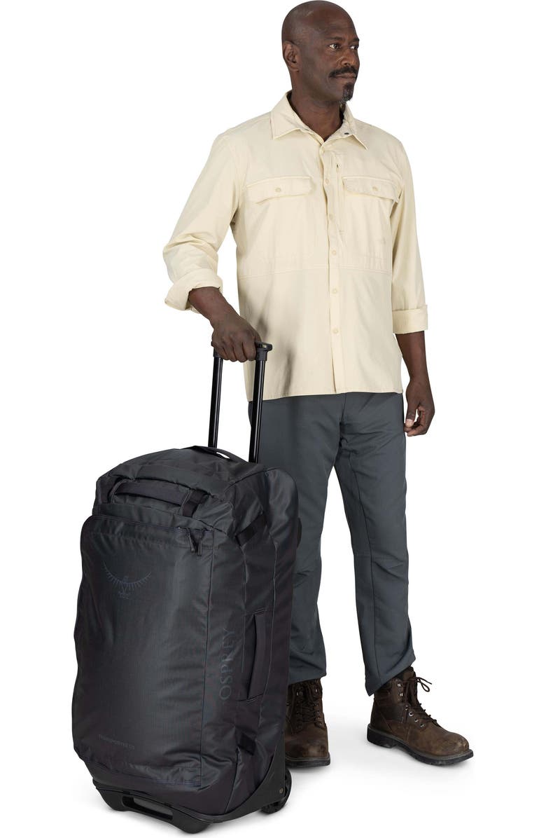 Osprey Transporter 90-Liter Duffle Wheeled Luggage, Alternate, color, Raven Black/Black