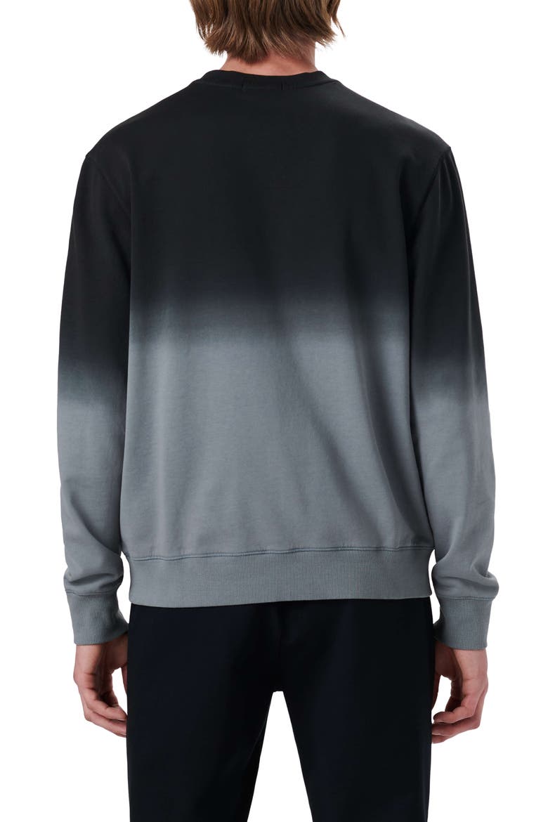 Dip Dye Long Sleeve Cotton Sweatshirt, Alternate, color, CEMENT