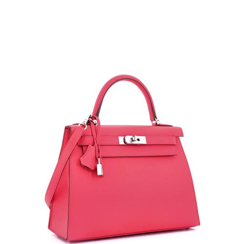 Pre-owned Hermes Hermes Kelly Handbag Pink Epsom With Palladium Hardware 28 In Pink
