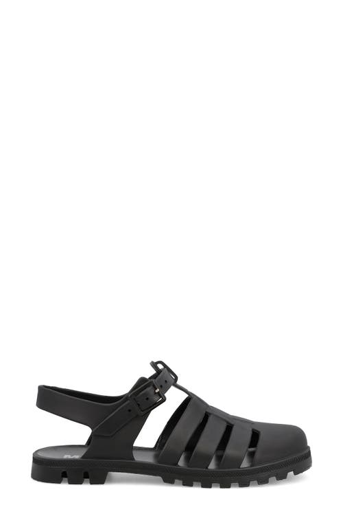 Mia Jelly Fisherman Sandal In Black