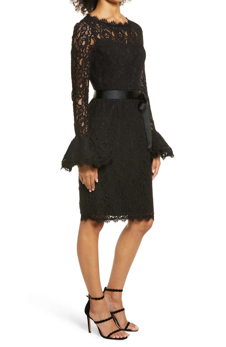 Shani Long Sleeve Lace Sheath Dress, Alternate, color, 